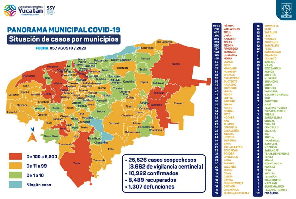 Decesos por COVID-19 aumentan a 35 este miércoles en Yucatán