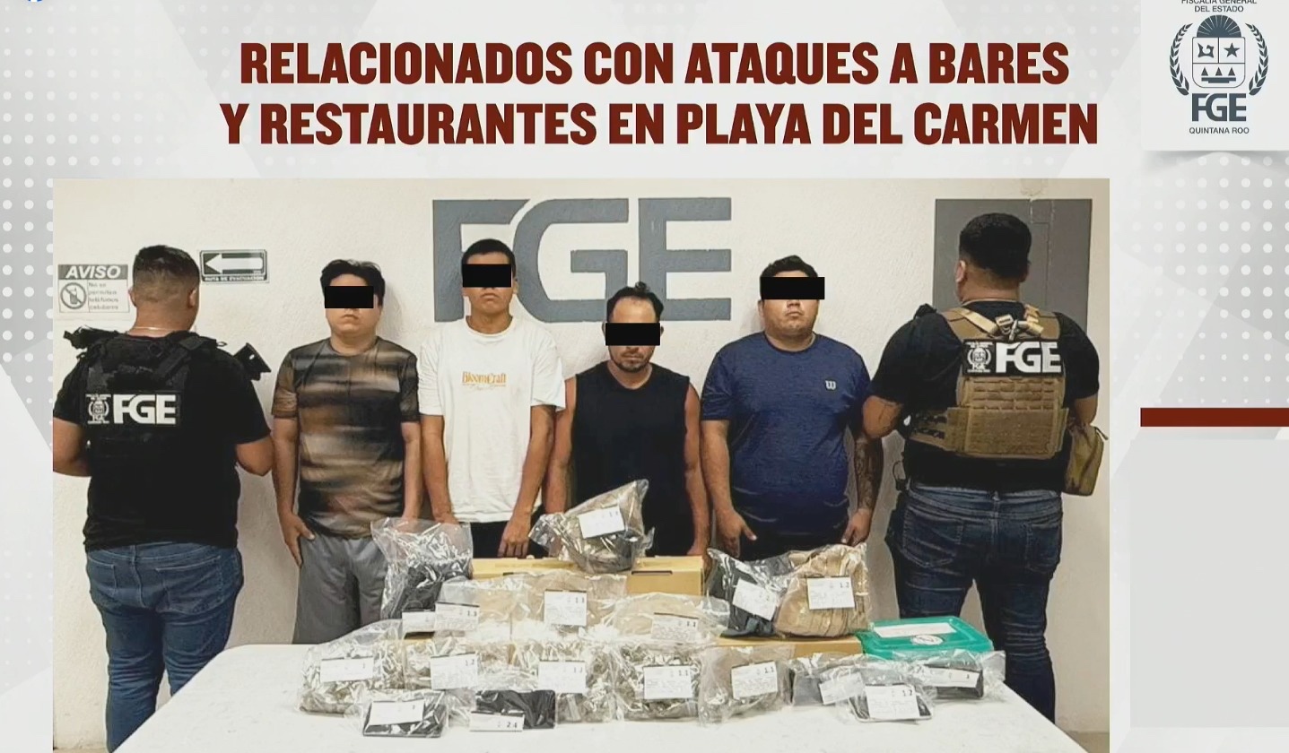 Desarticulan en Playa del Carmen célula criminal ligada a ataques contra bares y dos homicidios