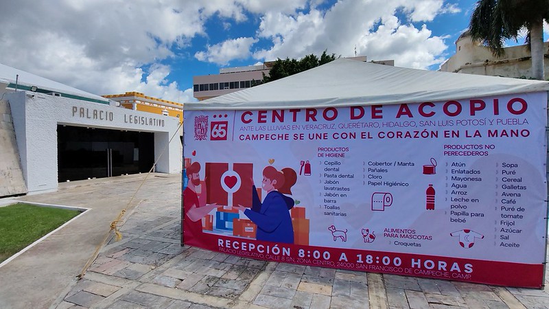 Diputados de Campeche donarán cinco días de dieta para familias afectadas por lluvias e inundaciones en México