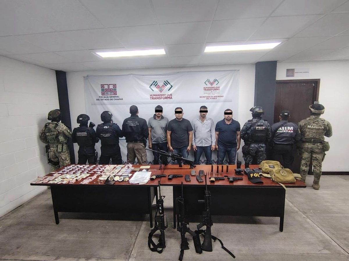Chiapas: detienen a cuatro presuntos integrantes del Cártel de Sinaloa, se hacían pasar por policías