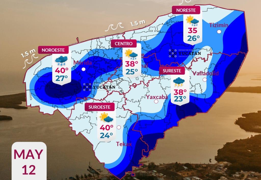 Pronóstico del tiempo: Así será el clima en Yucatán este martes 12 de mayo