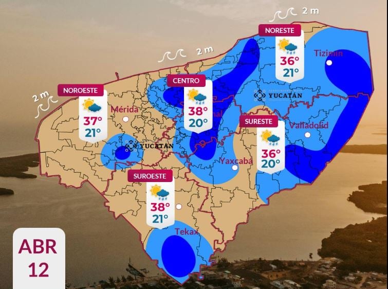 Pronóstico del tiempo: Así será el clima en Yucatán este domingo 12 de abril