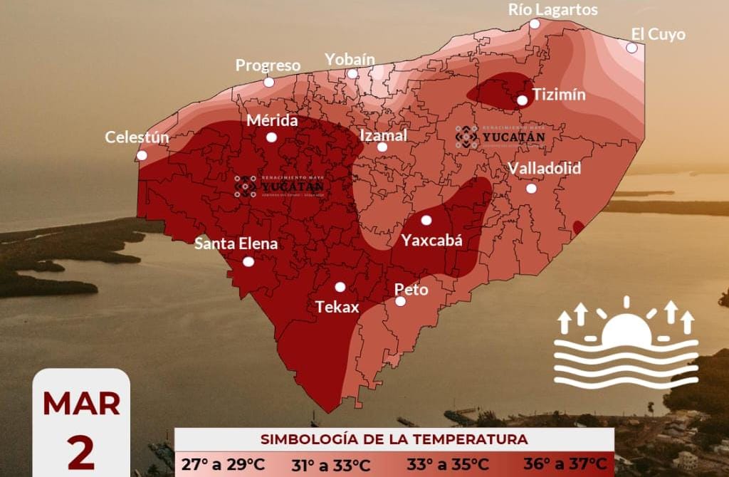 Pronóstico del tiempo: Así será el clima en Yucatán este lunes 2 de marzo