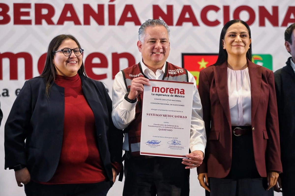Morena anuncia a Santiago Nieto e Imelda Castro como coordinadores de la defensa de la 4T en Querétaro y Sinaloa, respectivamente
