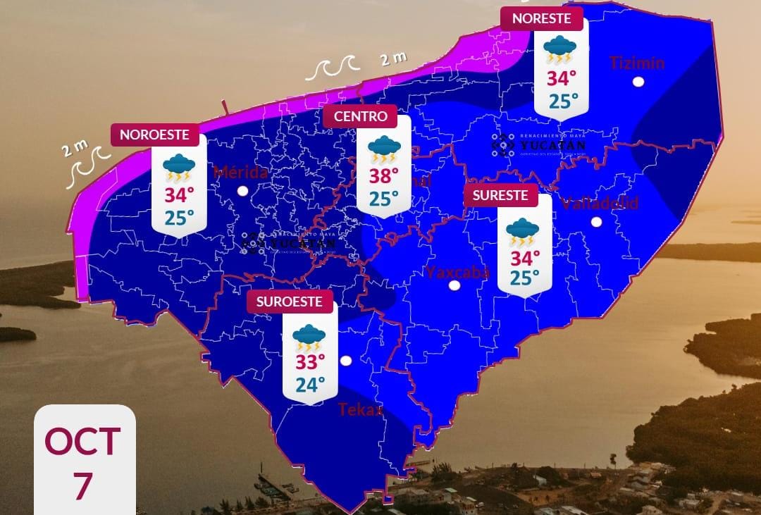 Pronóstico del tiempo: Tormenta Tropical Isaías causará fuertes lluvias en Yucatán