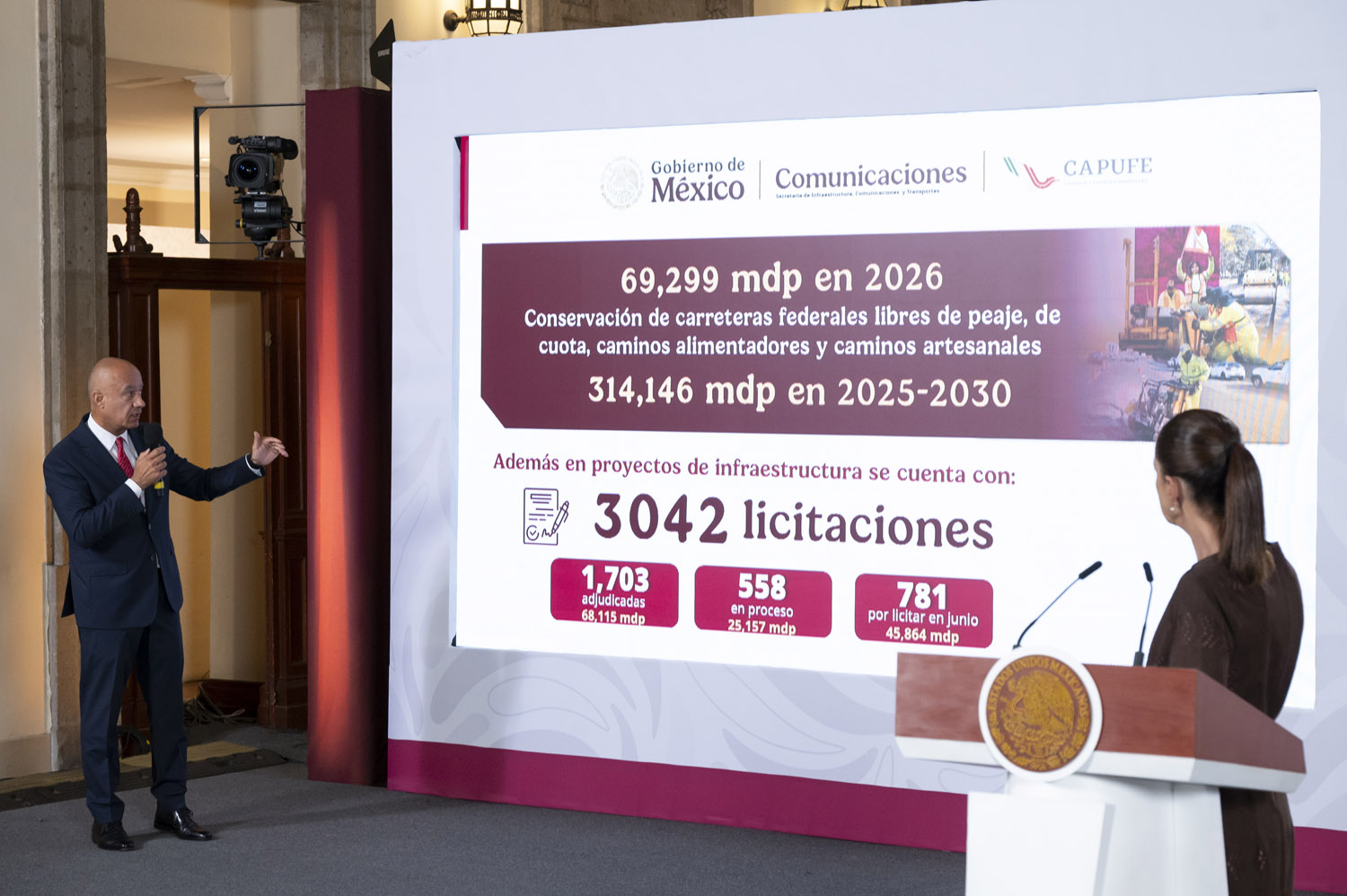 En 2026 se destinan 70 mil mdp para la conservación de carreteras federales libres de peaje, de cuota, caminos alimentadores y artesanales