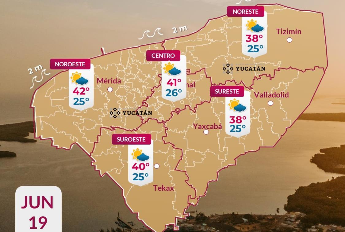Pronóstico del tiempo: Así será el clima en Yucatán este viernes 19 de junio