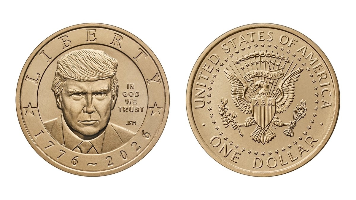 Departamento del Tesoro emite moneda de 1 dólar con la cara de Trump