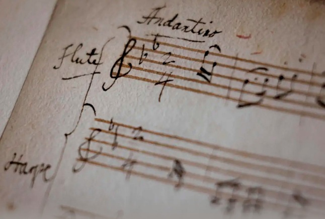 Kaxta’ab tunoj lu’umil París u ts’íib paaxil Mozart tu beetaj ti’al arpa yéetel flauta