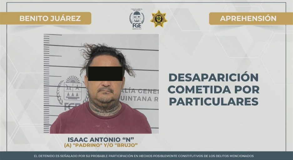 Detienen en Mérida a un hombre por la desaparición de una mujer en Cancún