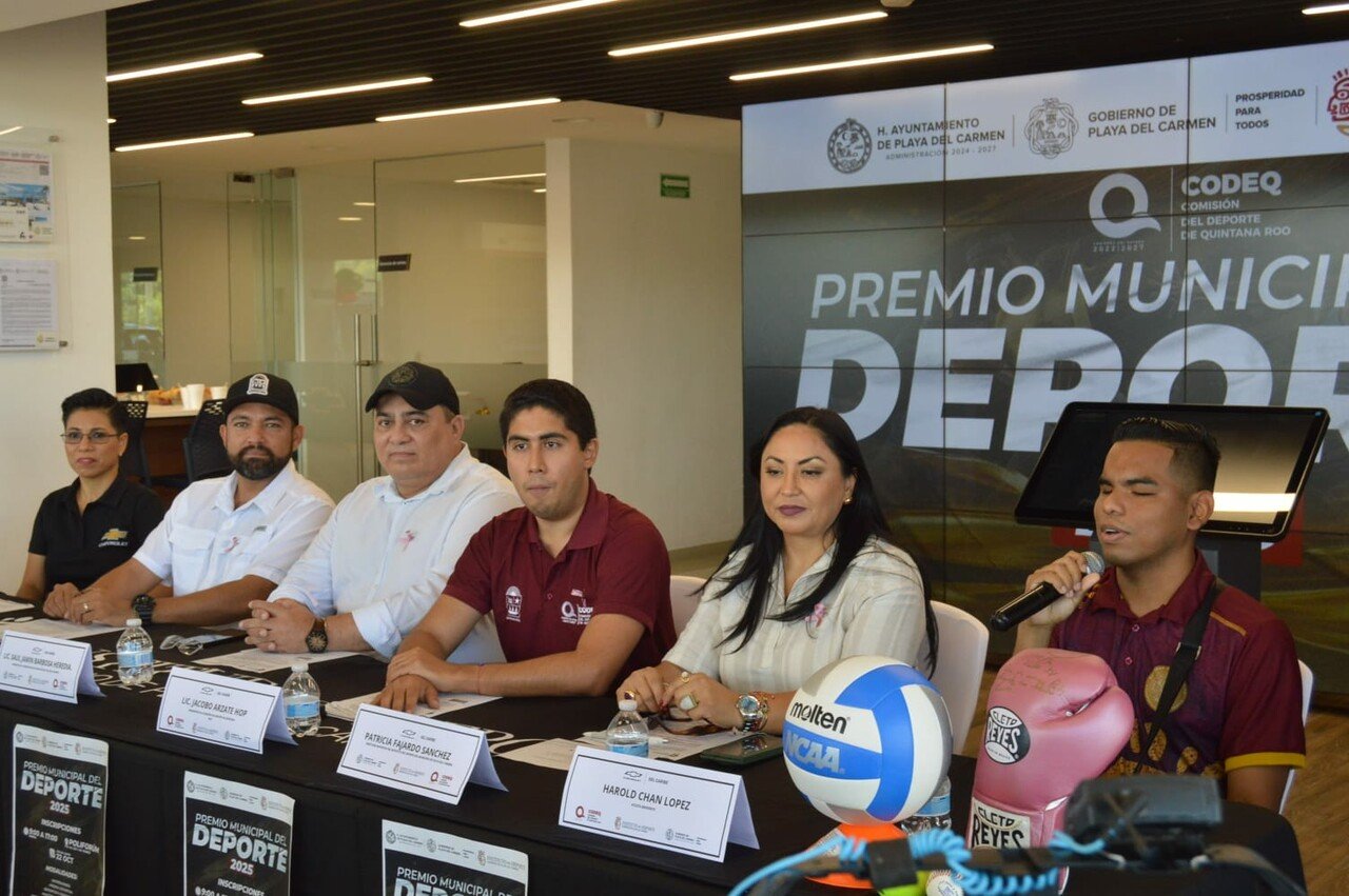 Presentan convocatoria al Premio Municipal del Deporte Playa del Carmen 2025