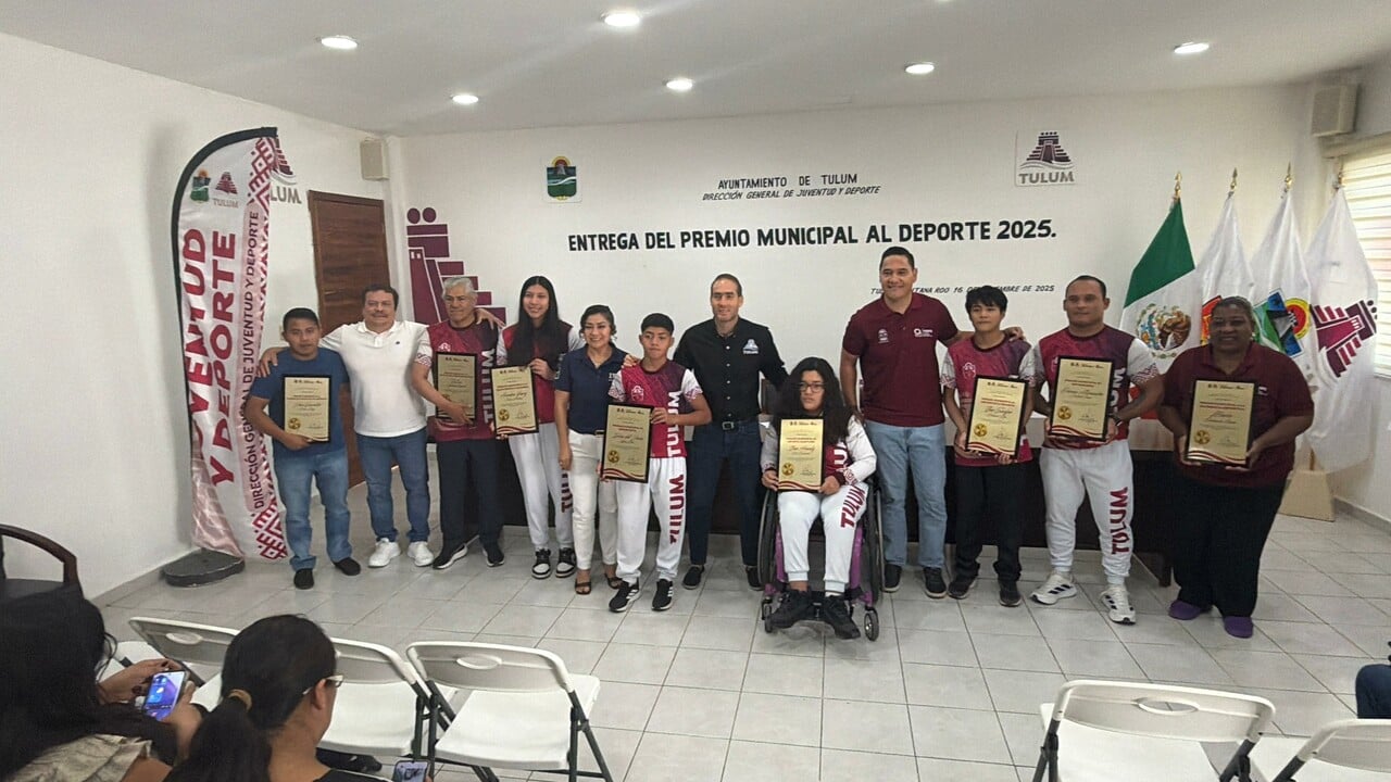 Tulum entrega el Premio Municipal al Deporte 2025
