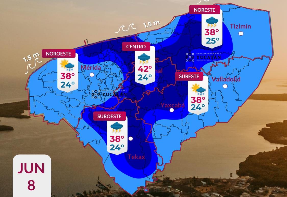 Pronóstico del tiempo: Así será el clima en Yucatán este lunes 8 de junio