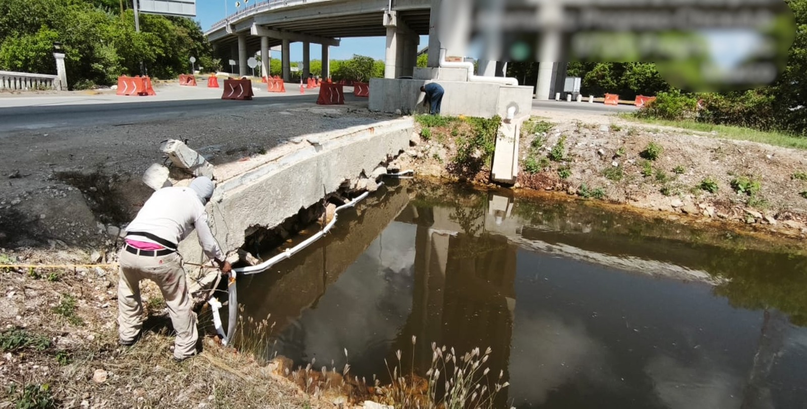 Marina y PEMEX contienen derrame de hidrocarburo en la Ciénega de Progreso, Yucatán