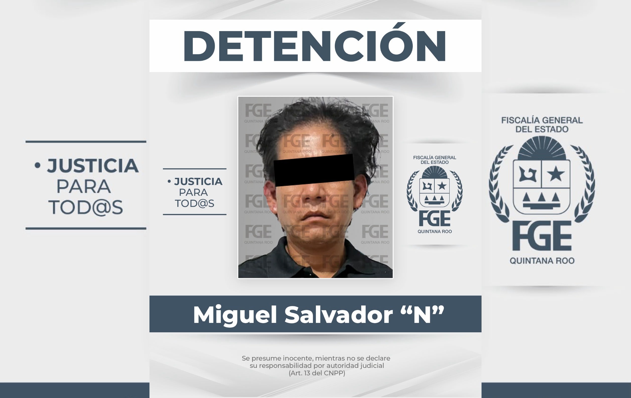 Capturan a presunto feminicida de una adolescente en Cancún