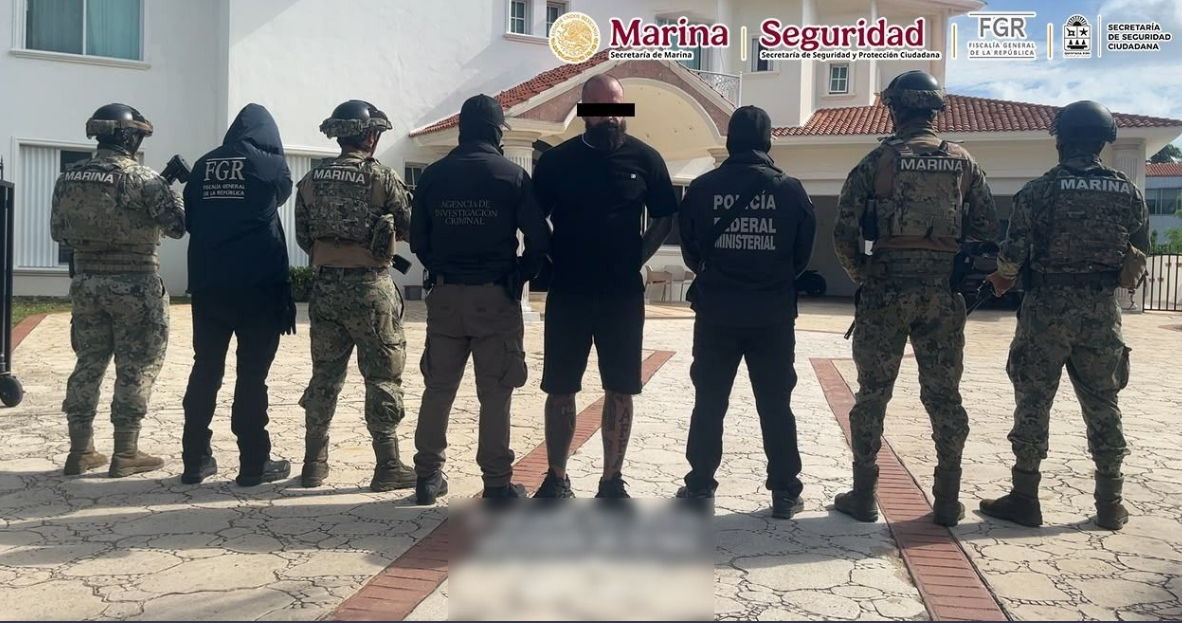 Capturan en Cancún a líder de la delincuencia organizada