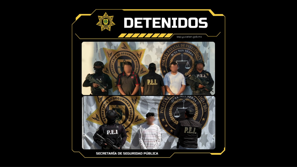 SSP Yucatán identifica a tres personas por su probable participación en homicidio ocurrido en Kanasín