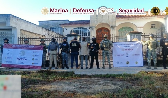Gabinete de Seguridad federal detiene a seis personas en Yucatán 