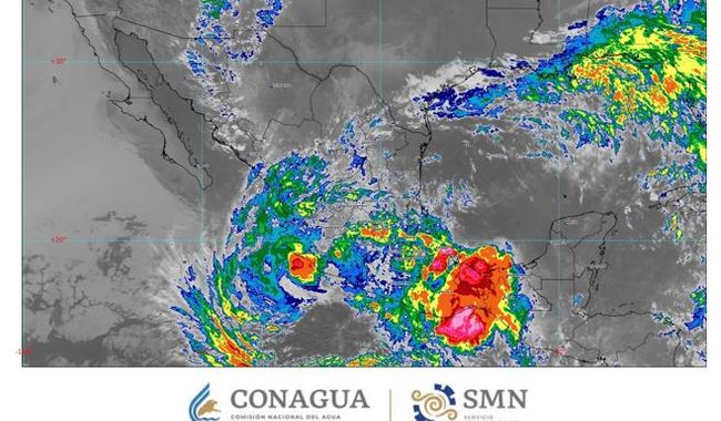 La tormenta tropical 'Boris' tocó tierra esta madrugada entre los límites entre Guerrero y Oaxaca