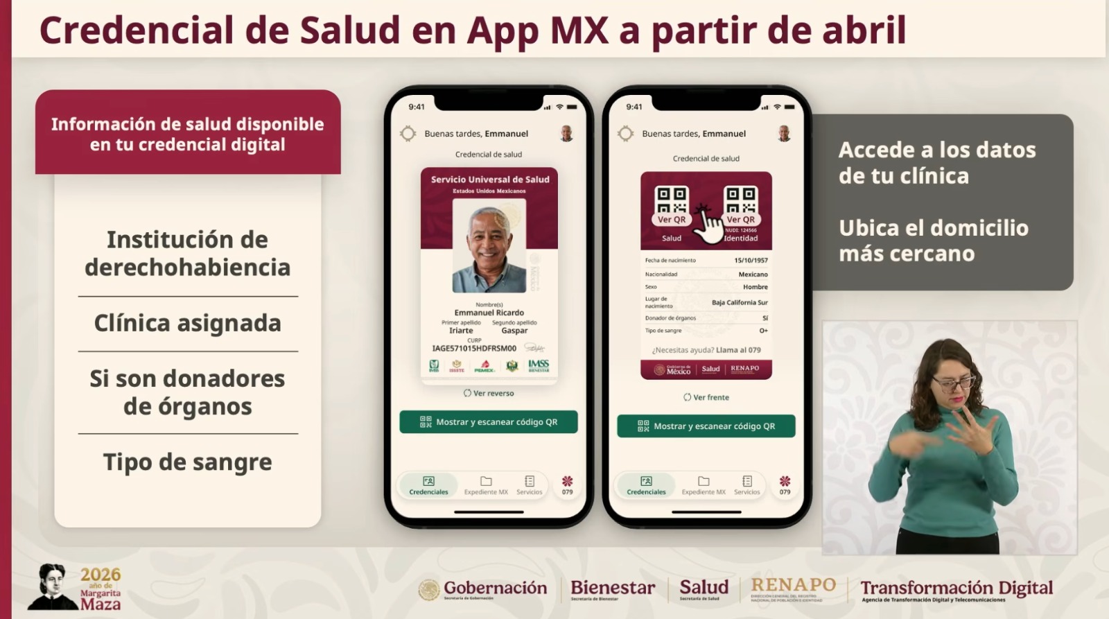 Inicia en marzo credencialización del Servicio Universal de Salud