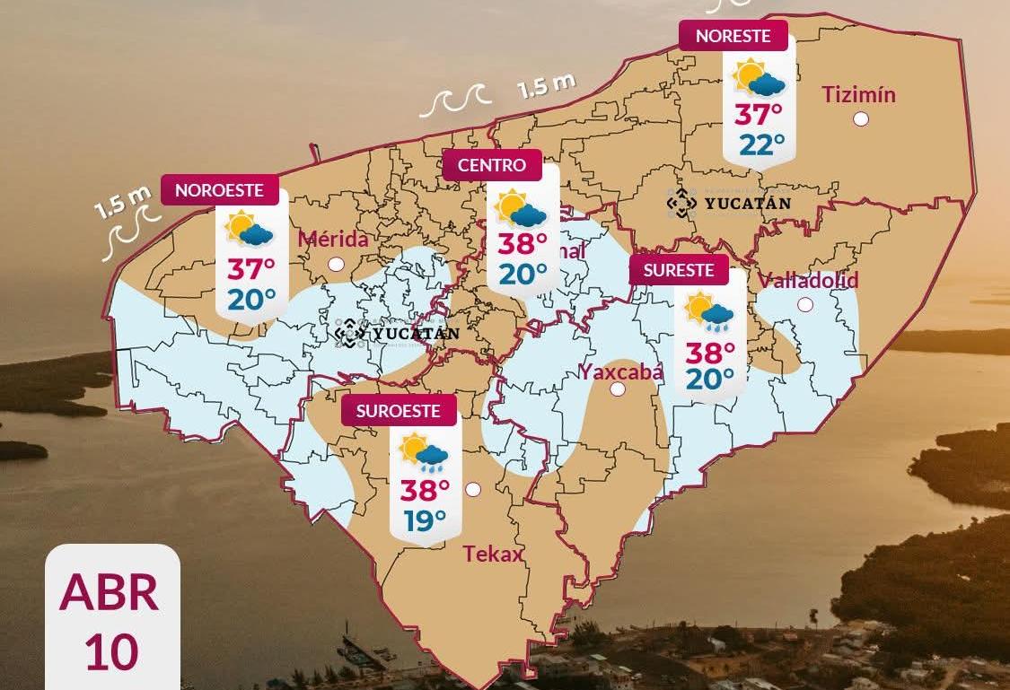 Pronóstico del tiempo: Así será el clima en Yucatán este viernes 10 de abril