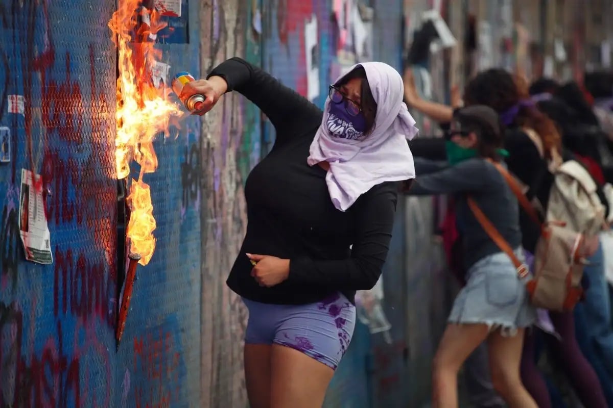 La violencia en la celebración del Día de la Mujer