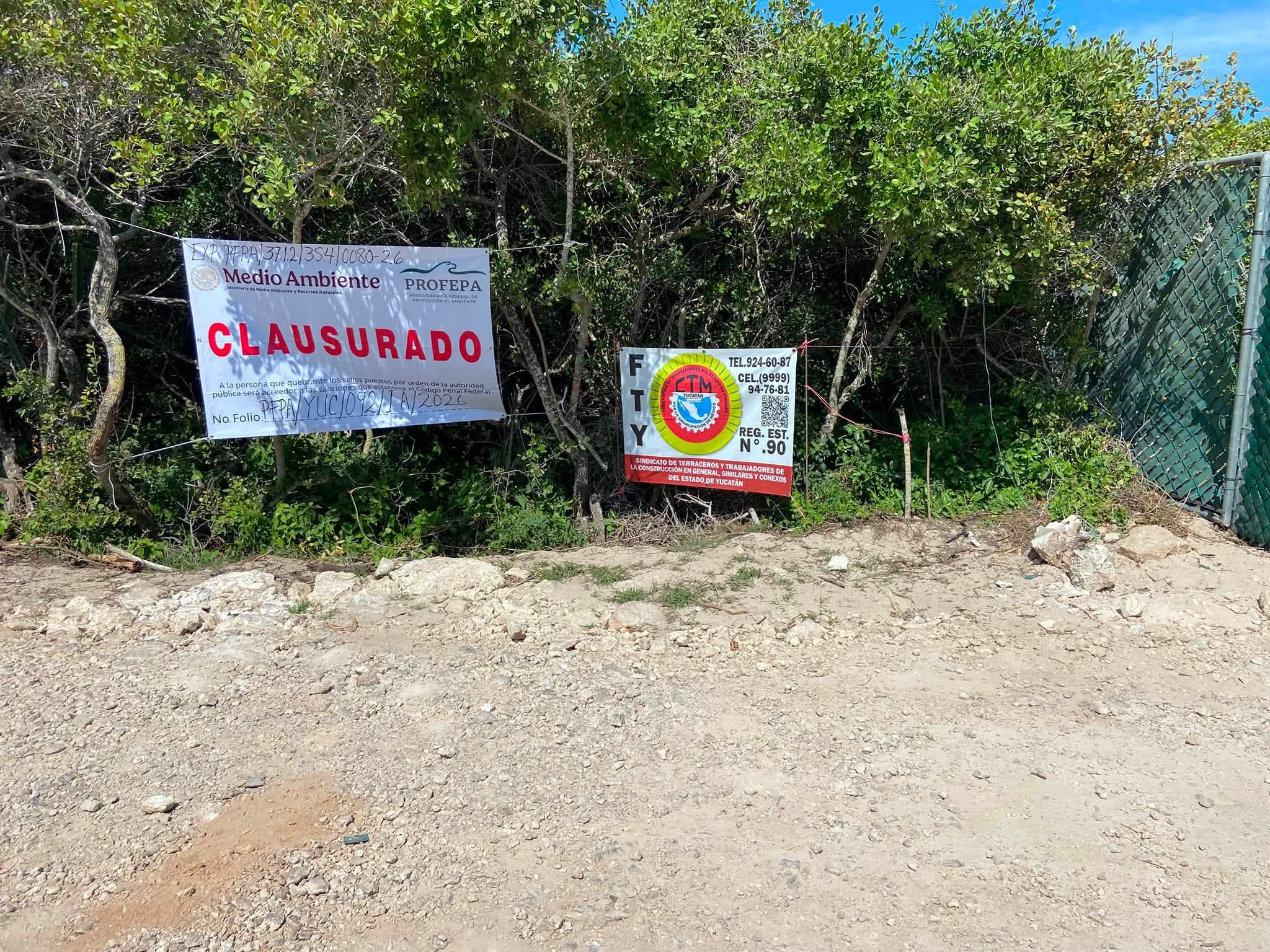 Profepa clausura 'Las Dunas', el proyecto inmobiliario en Chuburná, Progreso 