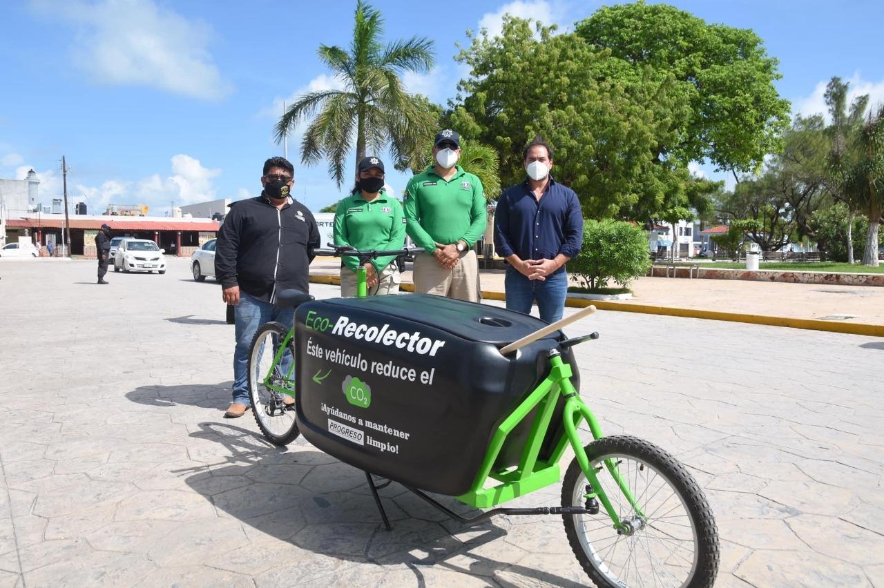 Progreso implementa la primera bicicleta eco recolectora de residuos sólidos
