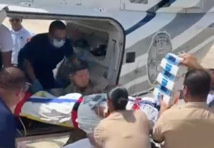 Helicóptero del gobierno de 'Playa' realiza traslado humanitario en coordinación con la Marina