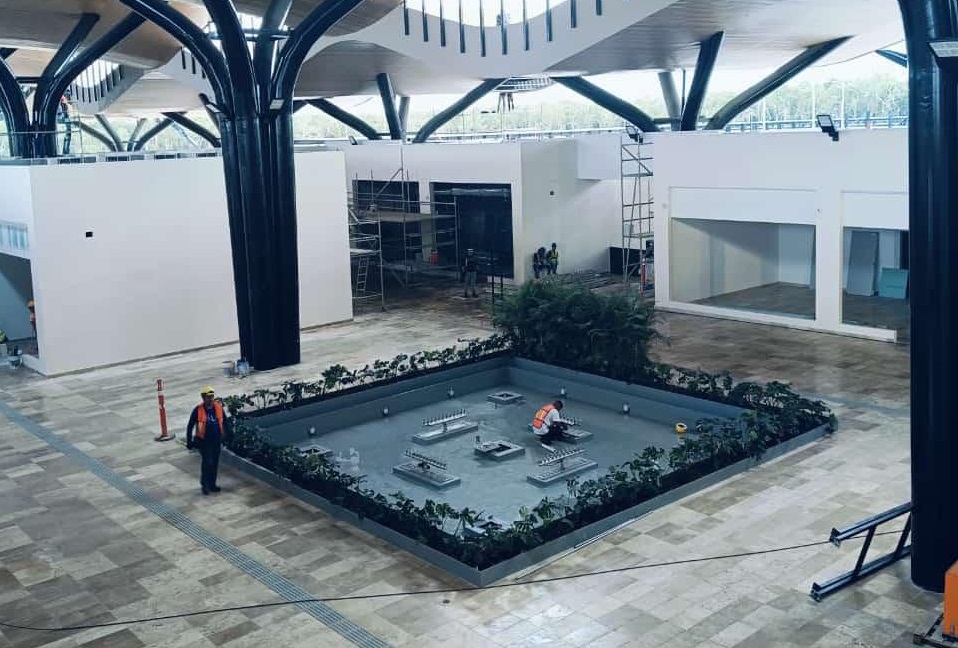 Dan los últimos arreglos a la estación Tulum del Tren Maya