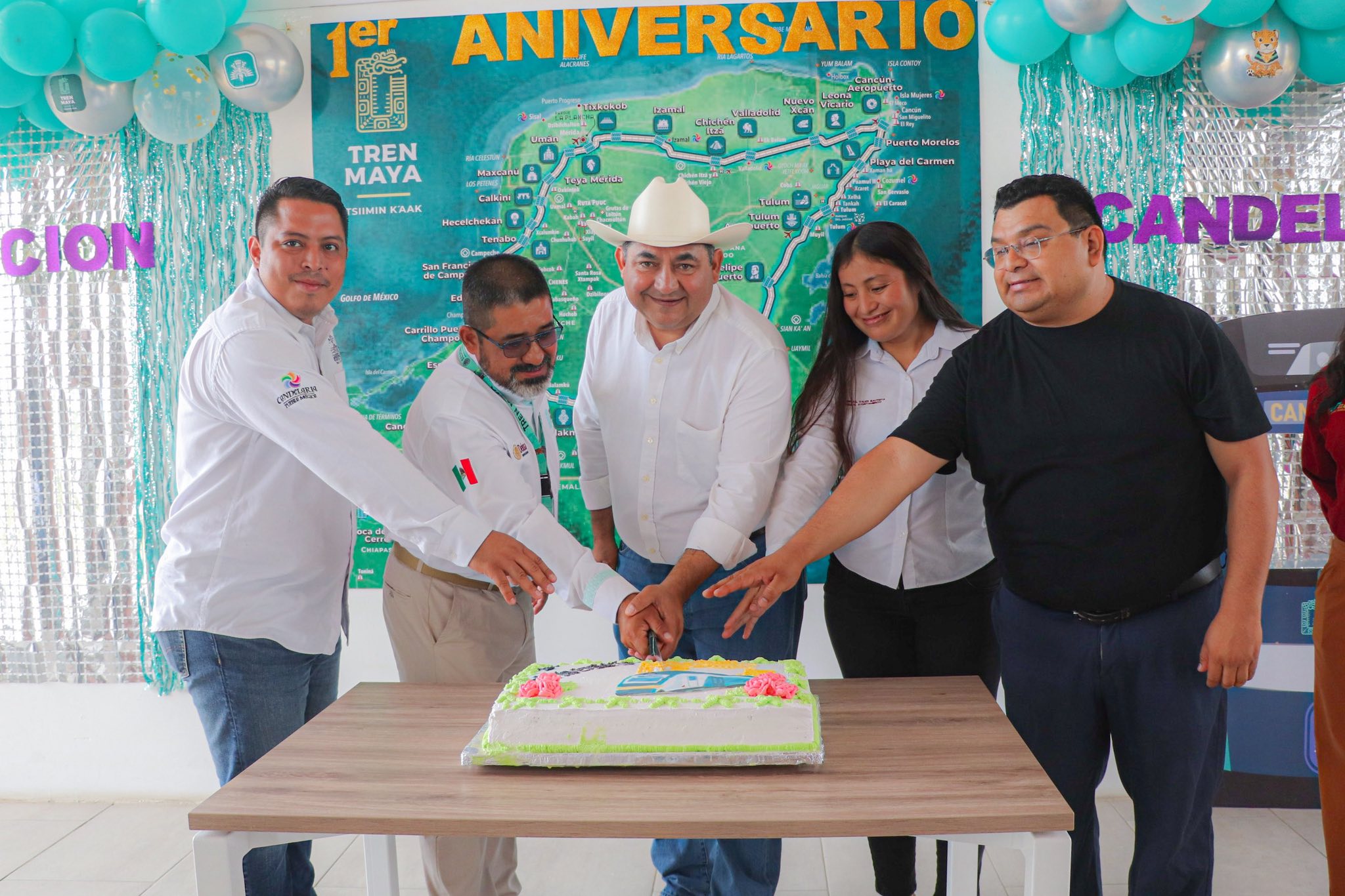 Celebran en Candelaria primer aniversario de operaciones de su Estación del Tren Maya