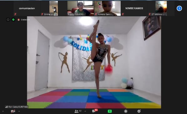 99 alumnas participaron en campamento en línea de gimnasia rítmica 