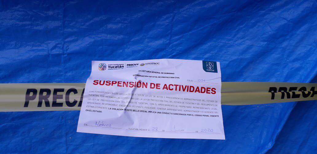 Clausuran obras en construcción por incumplir protocolo sanitario en Yucatán