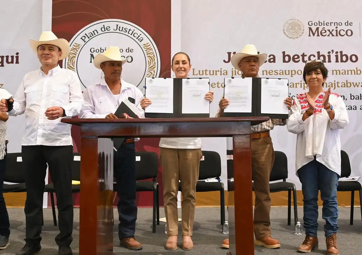 Claudia Sheinbaum resarce 239 hectáreas de tierras a los pueblos yaquis de Sonora