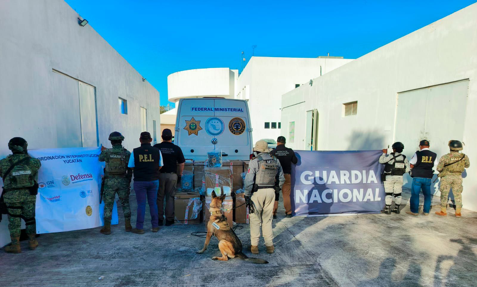 Detectan cargamento de droga en puesto de revisión en la carretera Mérida-Cancún; hay un detenido