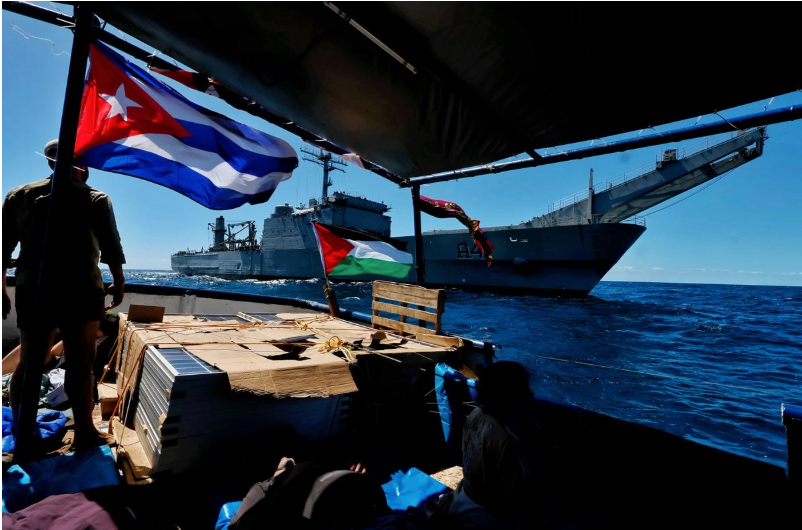 Llega a Cuba el primer barco de flotilla con ayuda humanitaria procedente de Yucatán