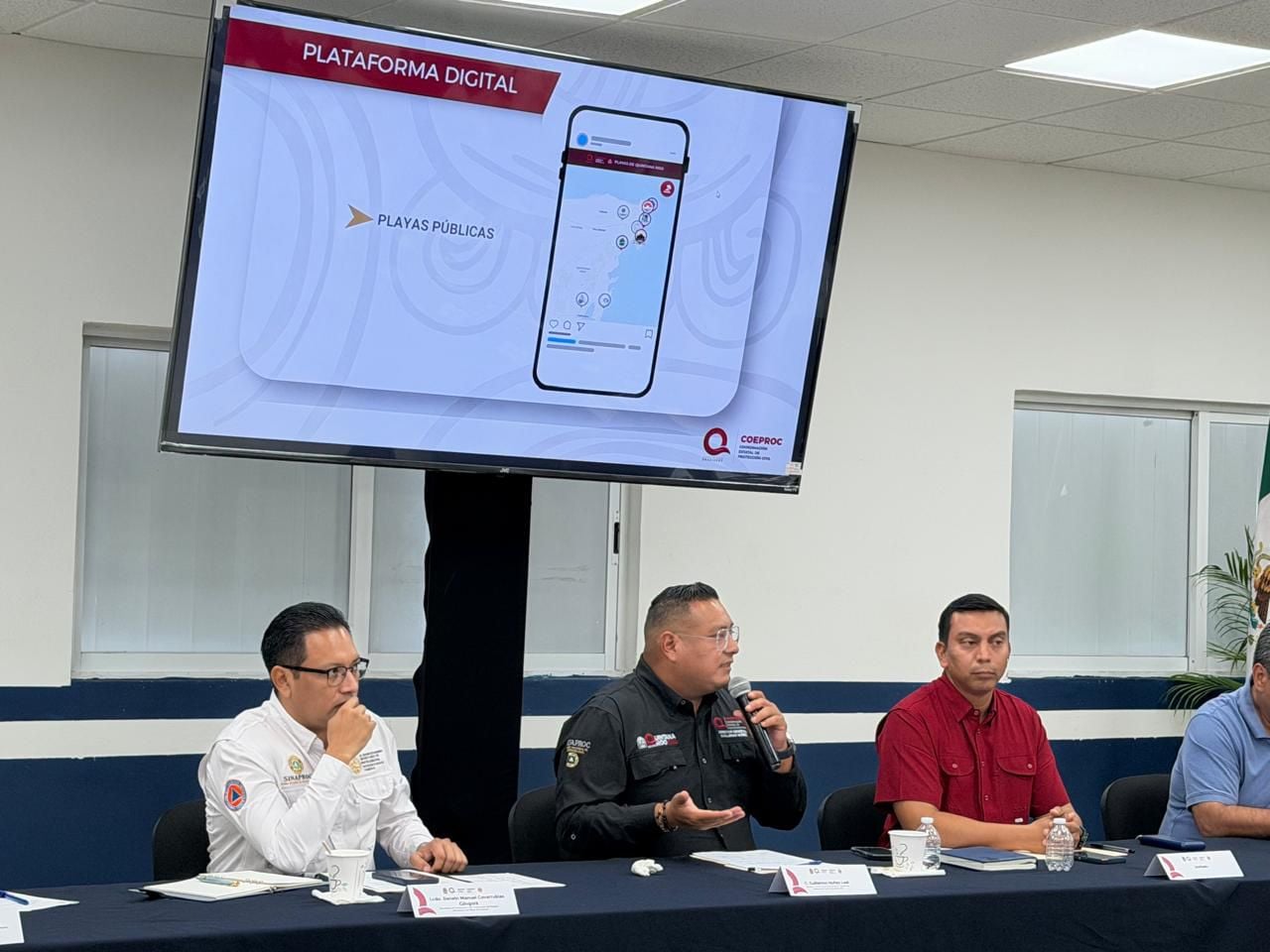 Gobierno de Estefanía Mercado impulsa trabajo coordinado de Protección Civil en Playa del Carmen