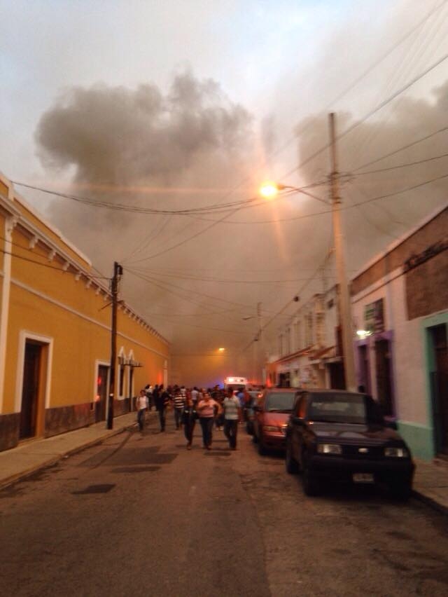 Se registra incendio en el centro