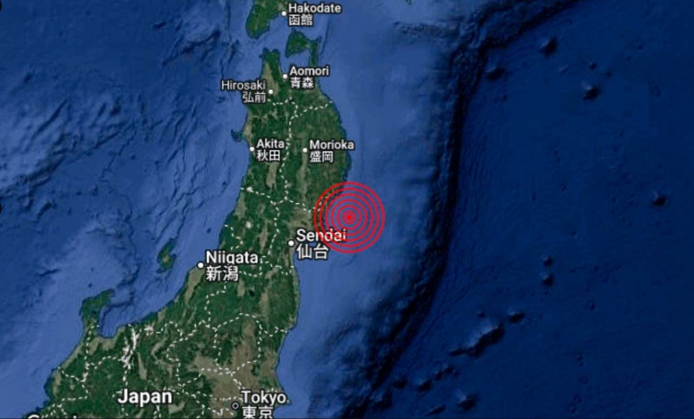 Un fuerte terremoto de magnitud 6,3 sacude el noreste de Japón