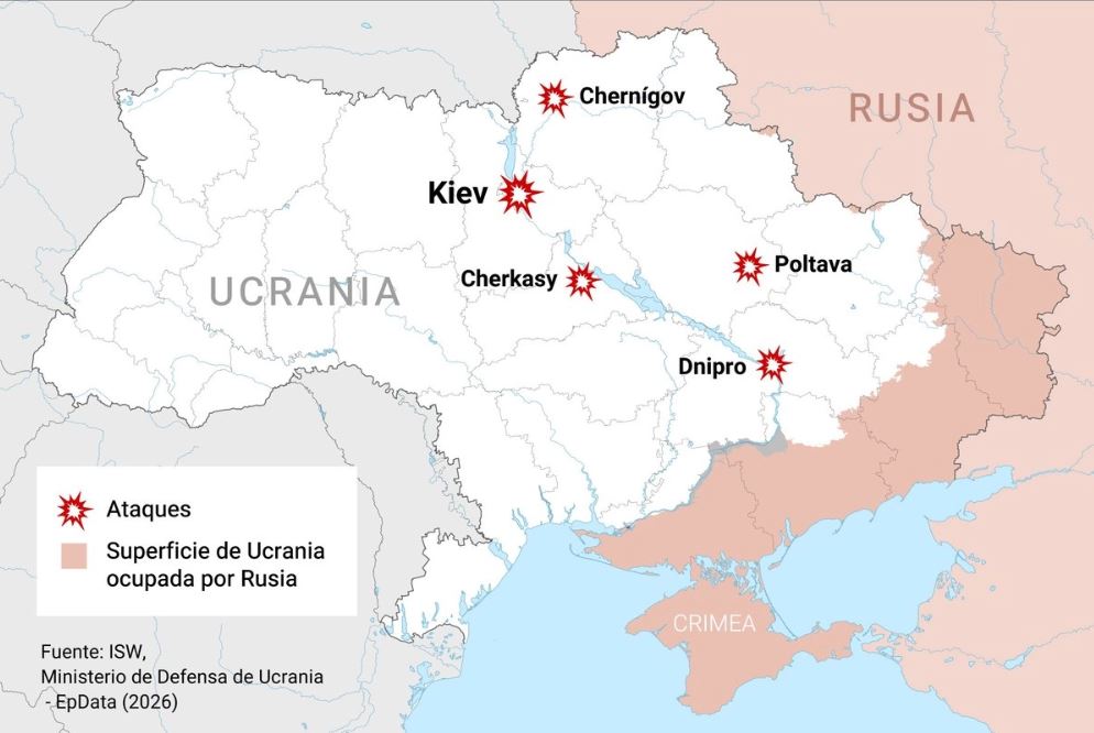 Ataque ''masivo y combinado'' de Rusia contra Ucrania deja al menos 21 muertos y más de 80 heridos