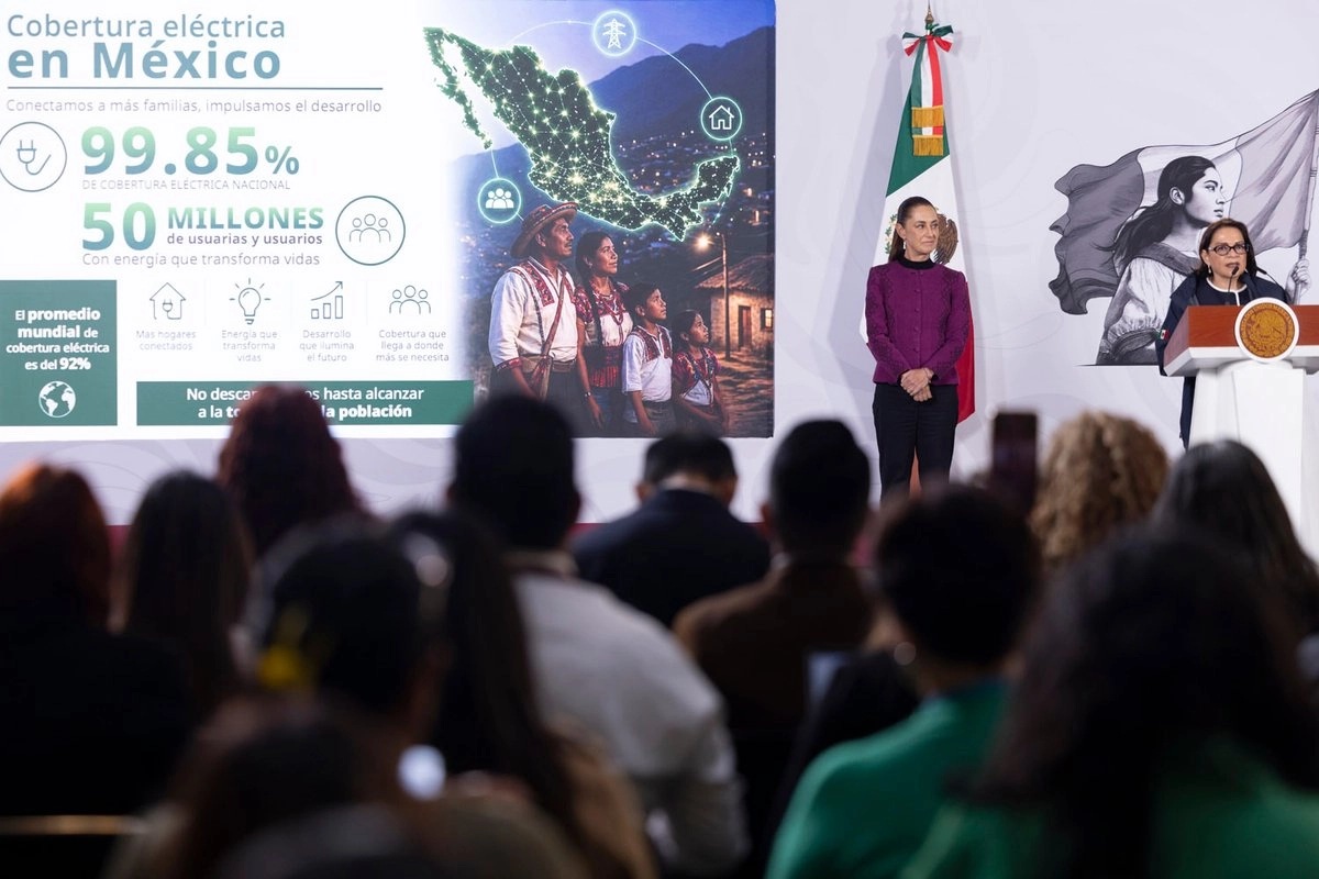 Cobertura eléctrica nacional alcanzará el 99.99% en 2028; es una acción de justicia energética: Sheinbaum