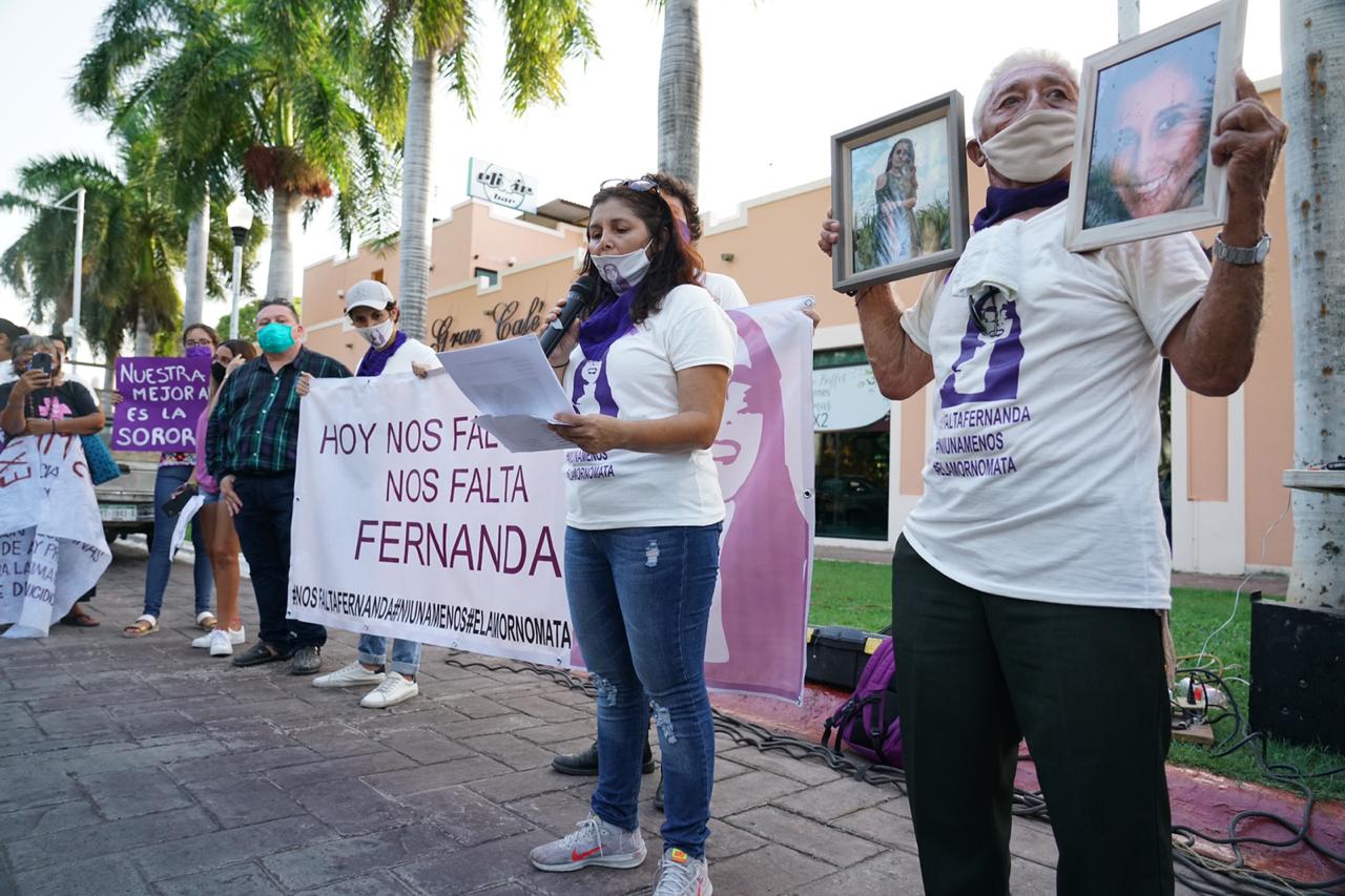 'El amor no mata, nos falta Fernanda', piden justicia en Paseo Montejo