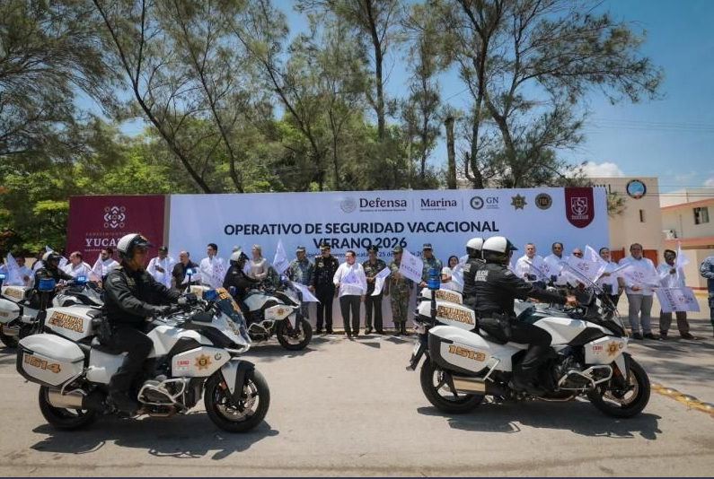 Inicia el Operativo Vacacional Verano 2026 de Yucatán; despliegan a más de 7 mil elementos