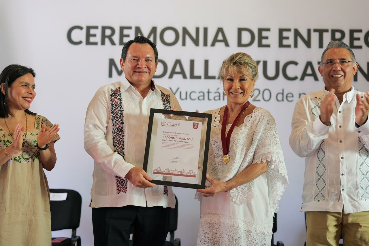 Por su trayectoria como promotora de la cultura, Maricarmen Pérez recibe la Medalla Yucatán 2025