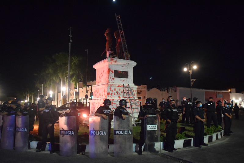 Reviven disputa sobre permanencia del Monumento a los Montejo en Mérida 