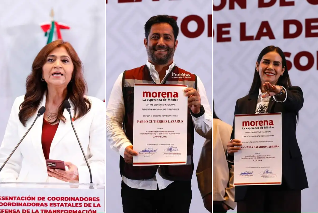 Morena revela a sus opciones para gobernar Campeche, Colima y Aguascalientes