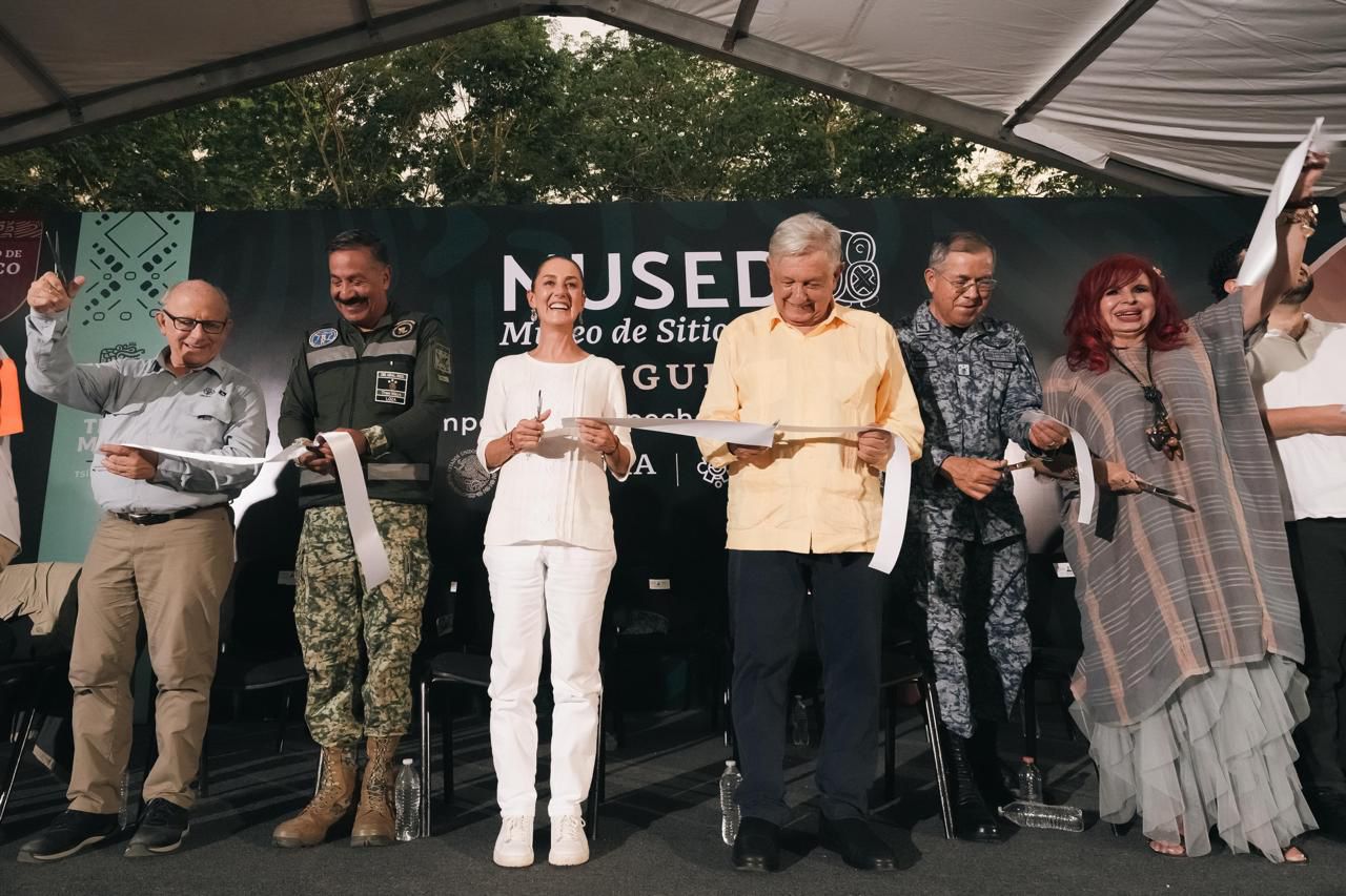 Vamos a dar continuidad al Tren Maya: Sheinbaum en inauguración de museo en zona arqueológica de Edzná, Campeche