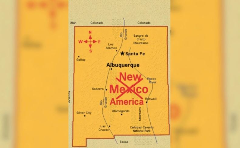 Trump publica mapa de Nuevo México y lo rebautiza como ''Nueva América''