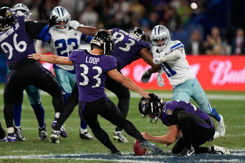Baltimore vence a Dallas en Río; Loop patea decisivo gol de campo de 56 yardas