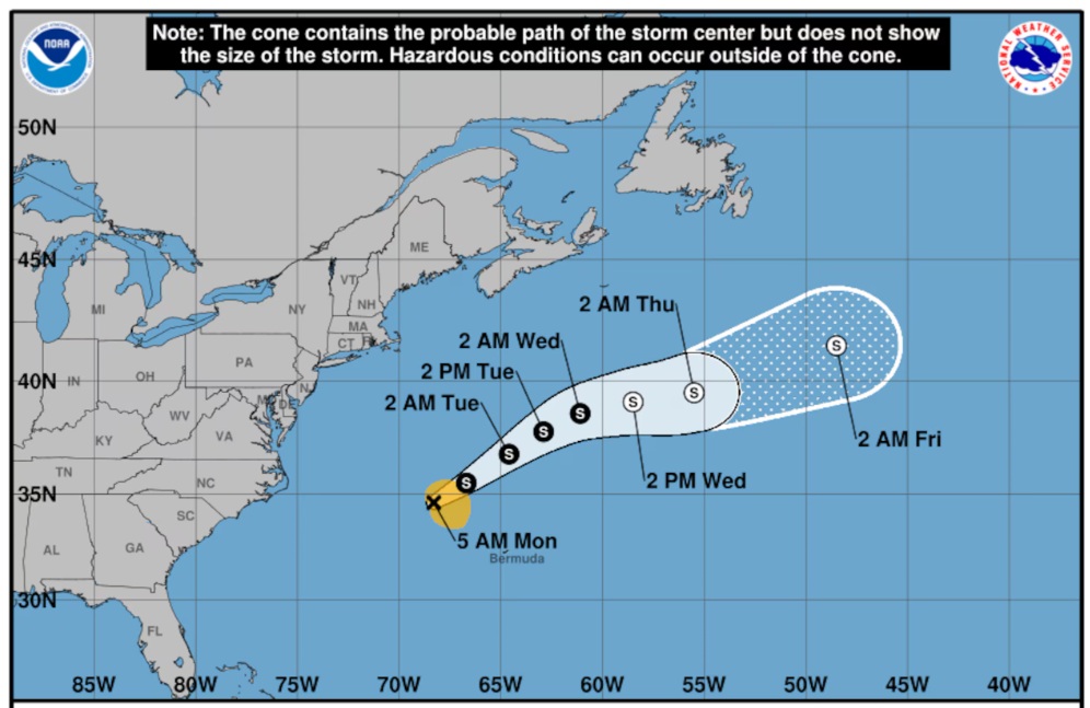 La tormenta tropical 'Dexter' surge en el Atlántico estadunidense